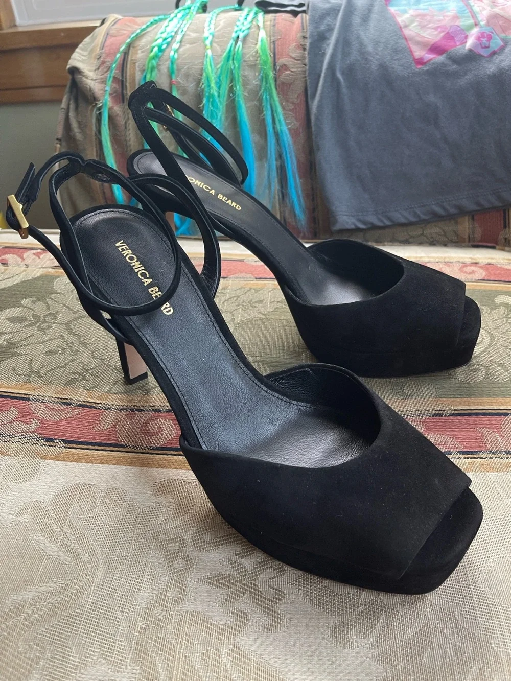Veronica Beard Brianne Ankle Strap Platform Sandal. Size 8.5 Women N9-17